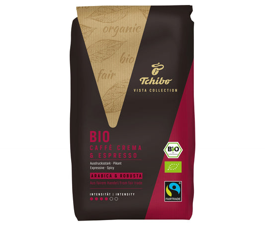 Vista Collection Bio Caffé Crema & Espresso - 1x 1 kg Ganze Bohne